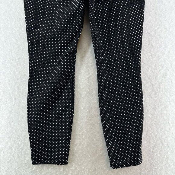 Cabi Pants Size 2 Seaside Chic Polka Dot Trouser Ankle Pull On Black White - Picture 6 of 11